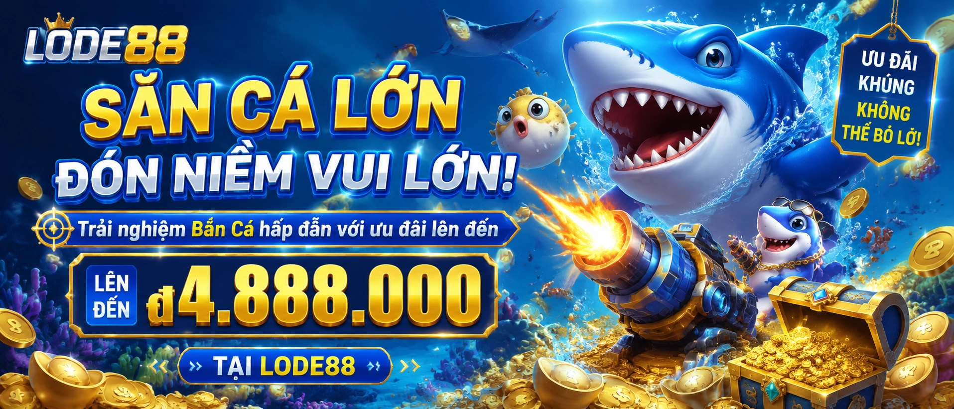 Bắn Cá 3D với hiệu ứng đại dương và boss fish