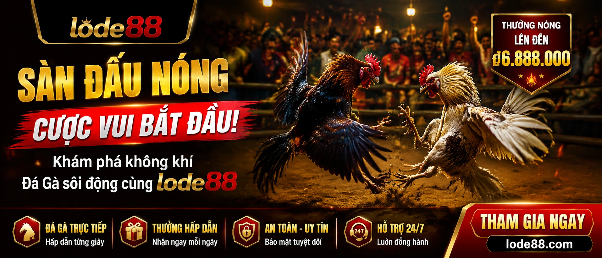 Đá Gà trực tiếp trên nền tảng lode88