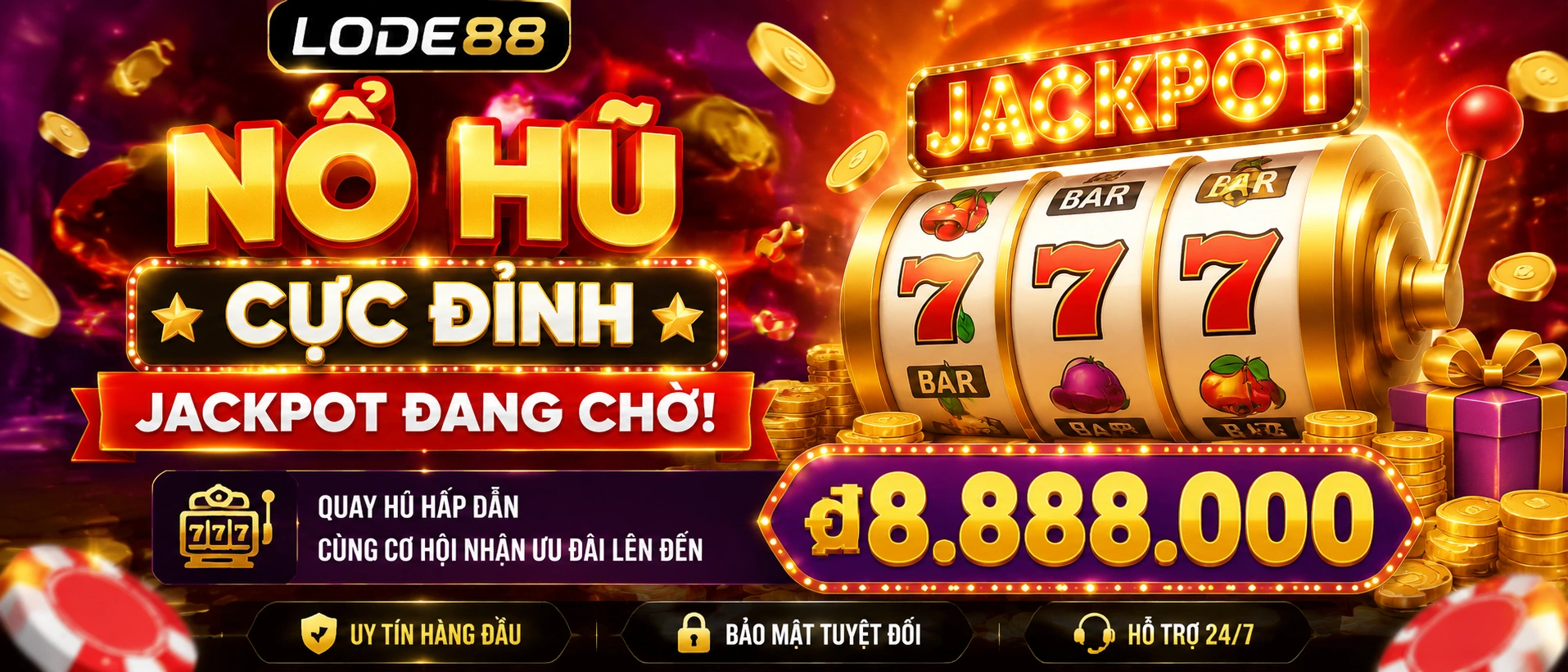Ảnh quà tân thủ và khu đăng ký nhanh của Lode88