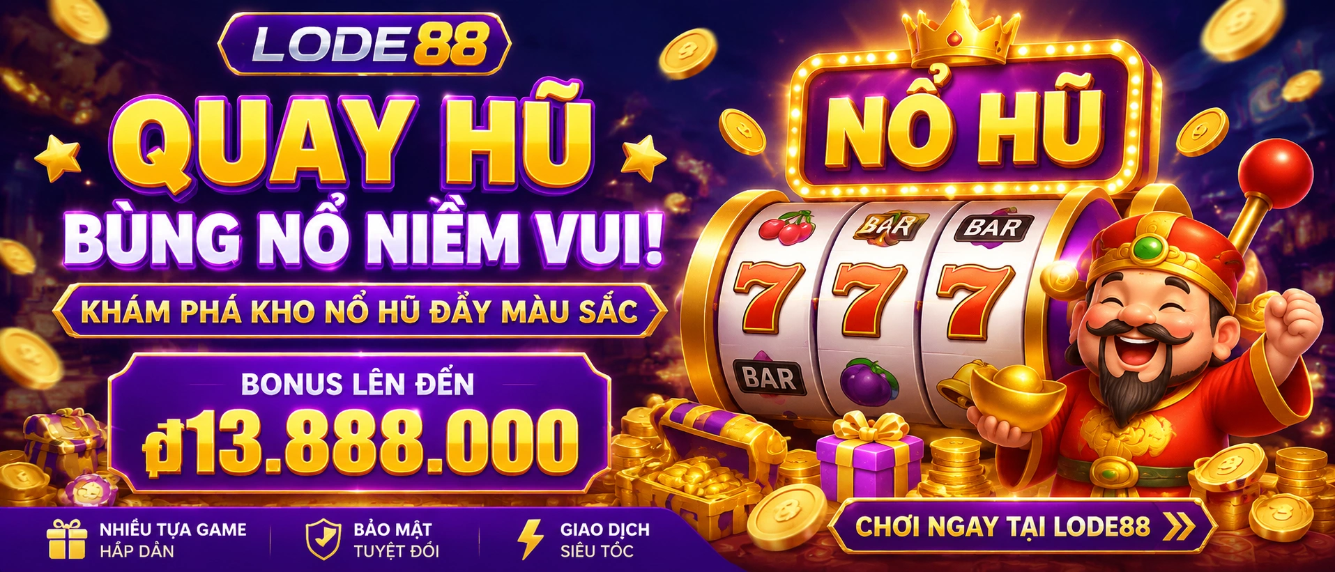 Ảnh khu Nổ Hũ lễ hội với giao diện game nổi bật